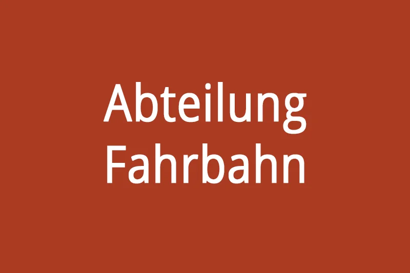 abteilung fahrbahn kategorie